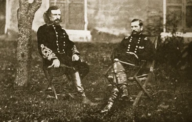 General George A. Custer and General Alfred Pleasonton, 1861-65